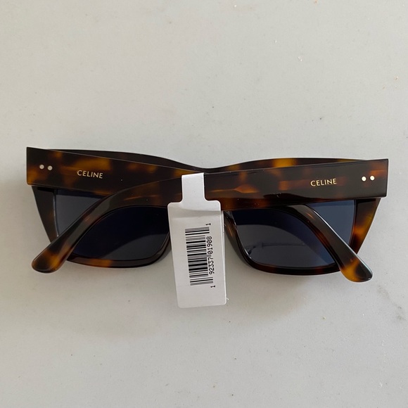 Brand New Brown Black Tortoise Celine Sunglasses Chic Rectangular 90’s Style - Picture 4 of 9